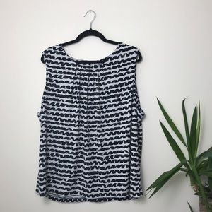 Calvin Klein Abstract Striped Sleeveless Top